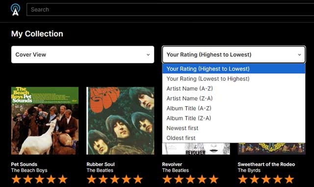 Sorting and Viewing Your Music Collection